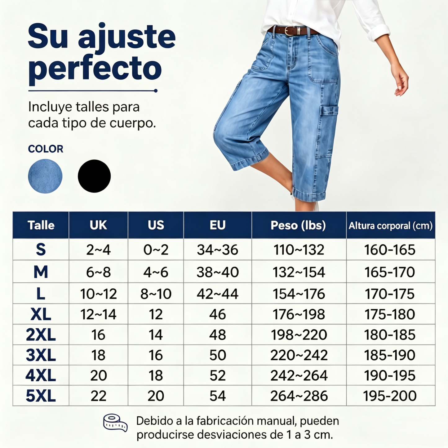 📢 Oferta de mitad de temporada: −50% solo por poco tiempo ⏰ Pantalones vaqueros cortos elásticos y casuales para mujer