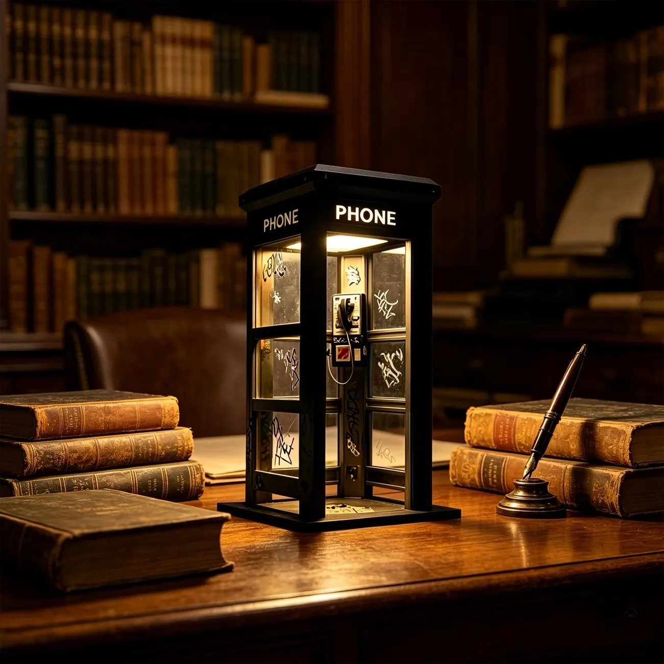 📞60% DE DESCUENTO AHORA✨Lámpara ambiental de cabina telefónica vintage