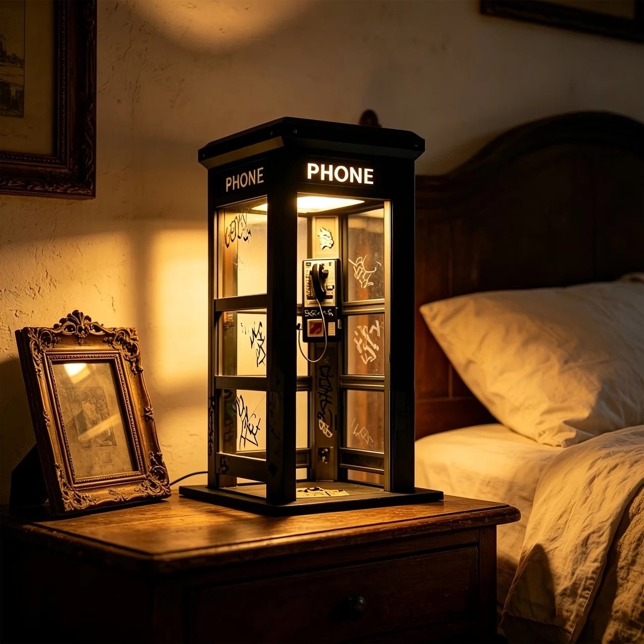📞60% DE DESCUENTO AHORA✨Lámpara ambiental de cabina telefónica vintage