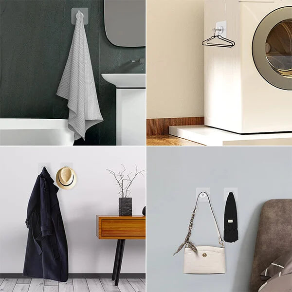 ✅ Compra 5 y obtén 5 GRATIS 💪 Alta adherencia 🔥 Tornillos ganchos autoadhesivos para pared