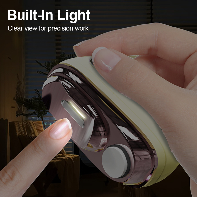 ✨ ¡50% DESCUENTO! Cortaúñas Eléctrico 2 en 1 Antipellizco con Luz LED | Limado 360° Seguro para Bebés, Niños y Piel Sensible