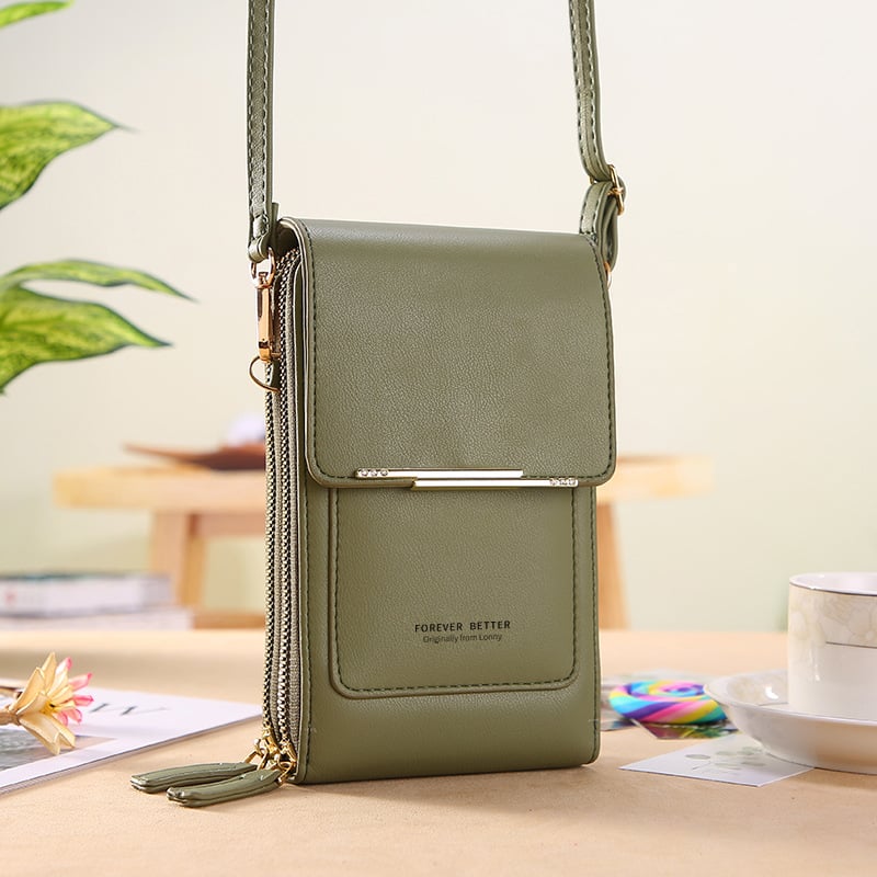 👜 📱 Bolso cruzado para mujer elegante y sencillo, con billetera y compatible con pantalla táctil