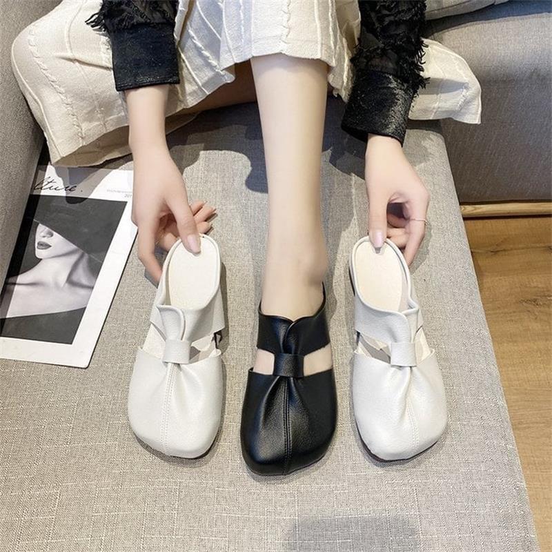 🔥 Gran oferta 2025 🔥 Mules planos con estampado recortado