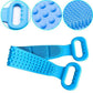 🧼 Cepillo de silicona para espalda, cepillo exfoliante corporal doble cara con cerdas de silicona suaves
