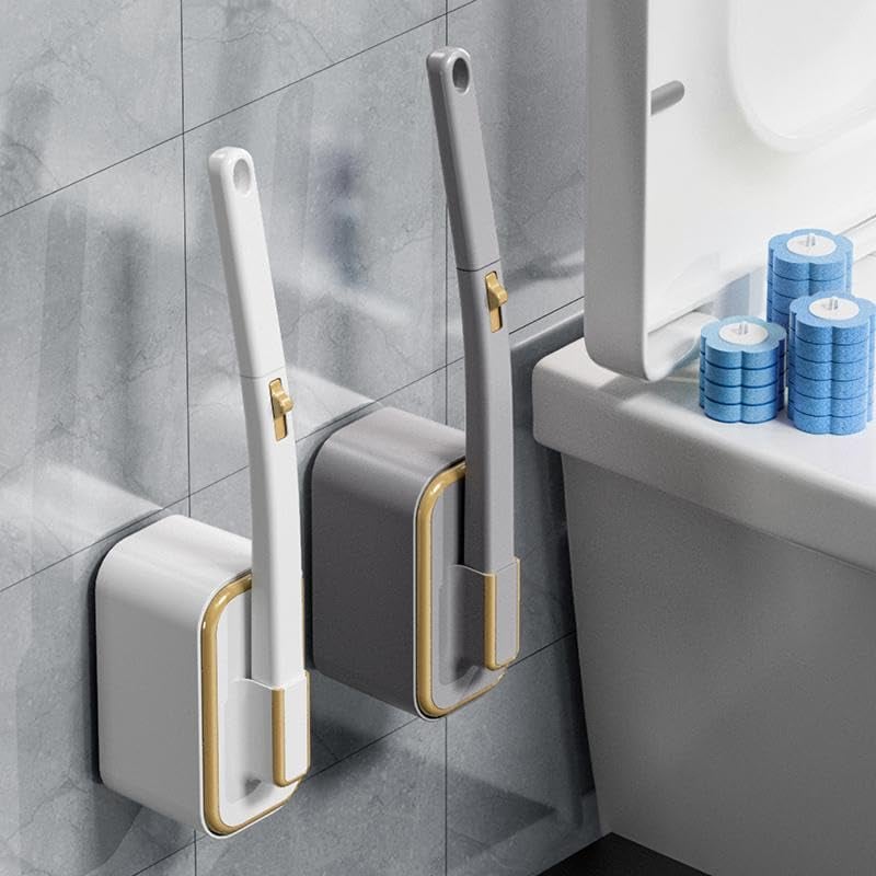 Más de 50.000 unidades vendidas! 🚽💦 Set innovador de cepillos de inodoro desechables de fijación mural ✨
