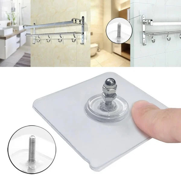 ✅ Compra 5 y obtén 5 GRATIS 💪 Alta adherencia 🔥 Tornillos ganchos autoadhesivos para pared