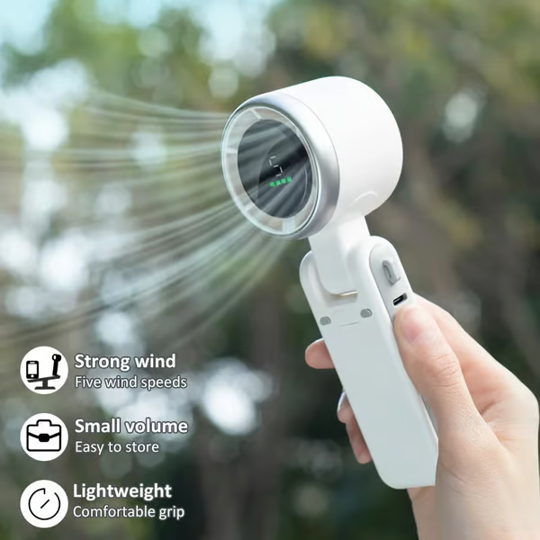 Ventilador plegable de mano de 5 velocidades