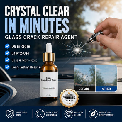 🏭 Directo de fábrica de vidrio, ¡Compra 3 y llévate 2 gratis! 💦 ¡Una gota repara todas las grietas del vidrio! 🚗 Agente reparador de grietas en vidrio