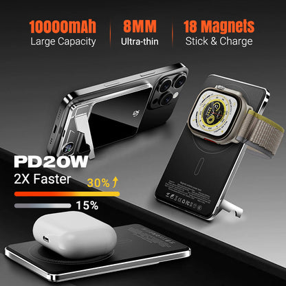 🔋✨Cargador Magnético Profesional para Viajeros y Profesionales 🧲 | 20W con cable y 15W inalámbrico | 10.000 mAh | Envío Rápido💥