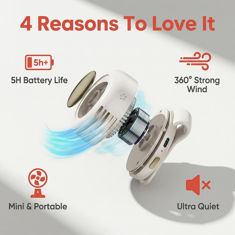🌀60 % DE DESCUENTO🌿 Ventilador sin aspas: ultraligero y de carga rápida ⚡【Oferta limitada】