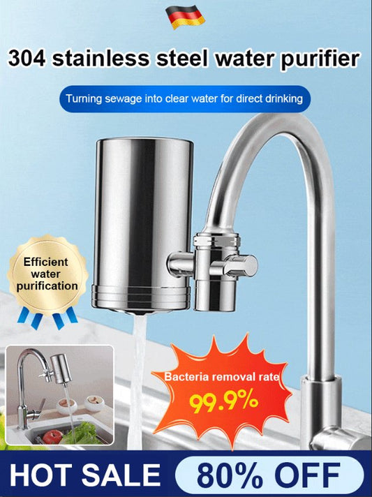 🚰 ¡50% DE DESCUENTO! ✨ Purificador de Agua para Grifo de Acero Inoxidable - Filtración de 5 Etapas sin Instalación para Agua Potable Limpia 💧🏠