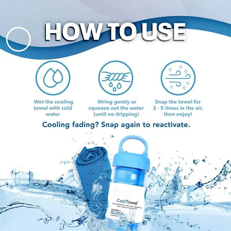 ⏰ ¡ÚLTIMO DÍA! Compra 1, Lleva 1 GRATIS ❄💦 Toalla refrescante anti sudor frío, ¡úsala donde y cuando quieras! Reutilizable, suave, absorbente, portátil — En stock en Reino Unido 🇬🇧