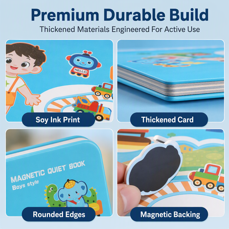🎀¡50% DE DESCUENTO📒Libro magnético silencioso para niños🧩Juguete educativo temático plegable con rompecabezas para niñas y niños👦