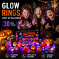 🎁Anillo Luminoso LED para Halloween 😍 Set de 30 Unidades