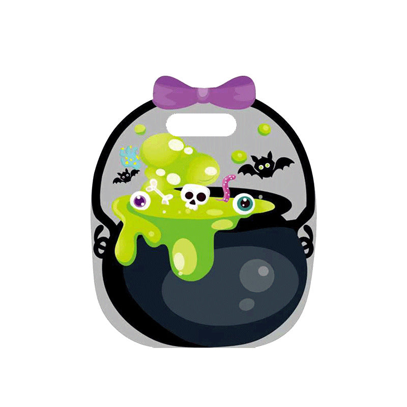 🔥🍬🎃 Bolsas de regalo de Halloween, bolsas transparentes con cierre en forma de calabaza🎁