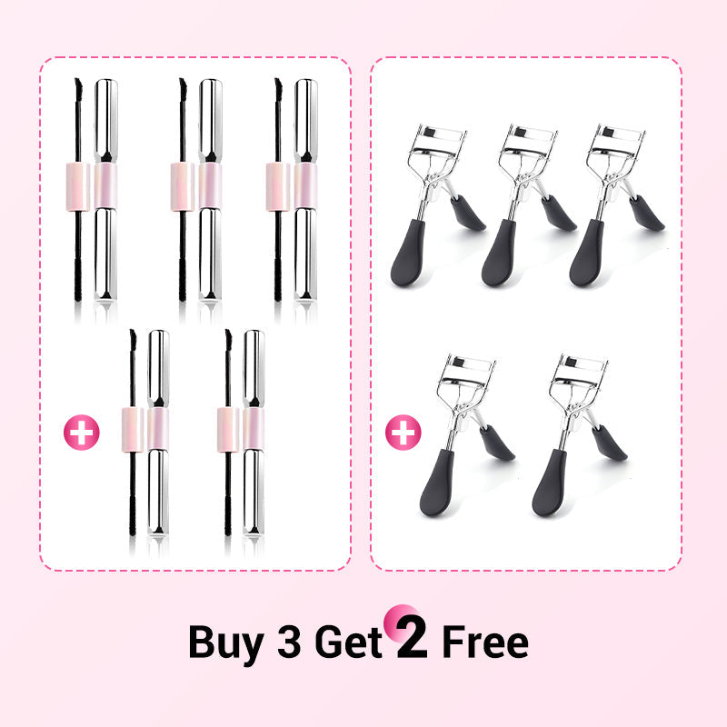 💕 ¡Compra 1 y Lleva 1 Gratis! 💕 Máscara de Pestañas Impermeable de Doble Punta - Alarga y Encurva 🌸💐