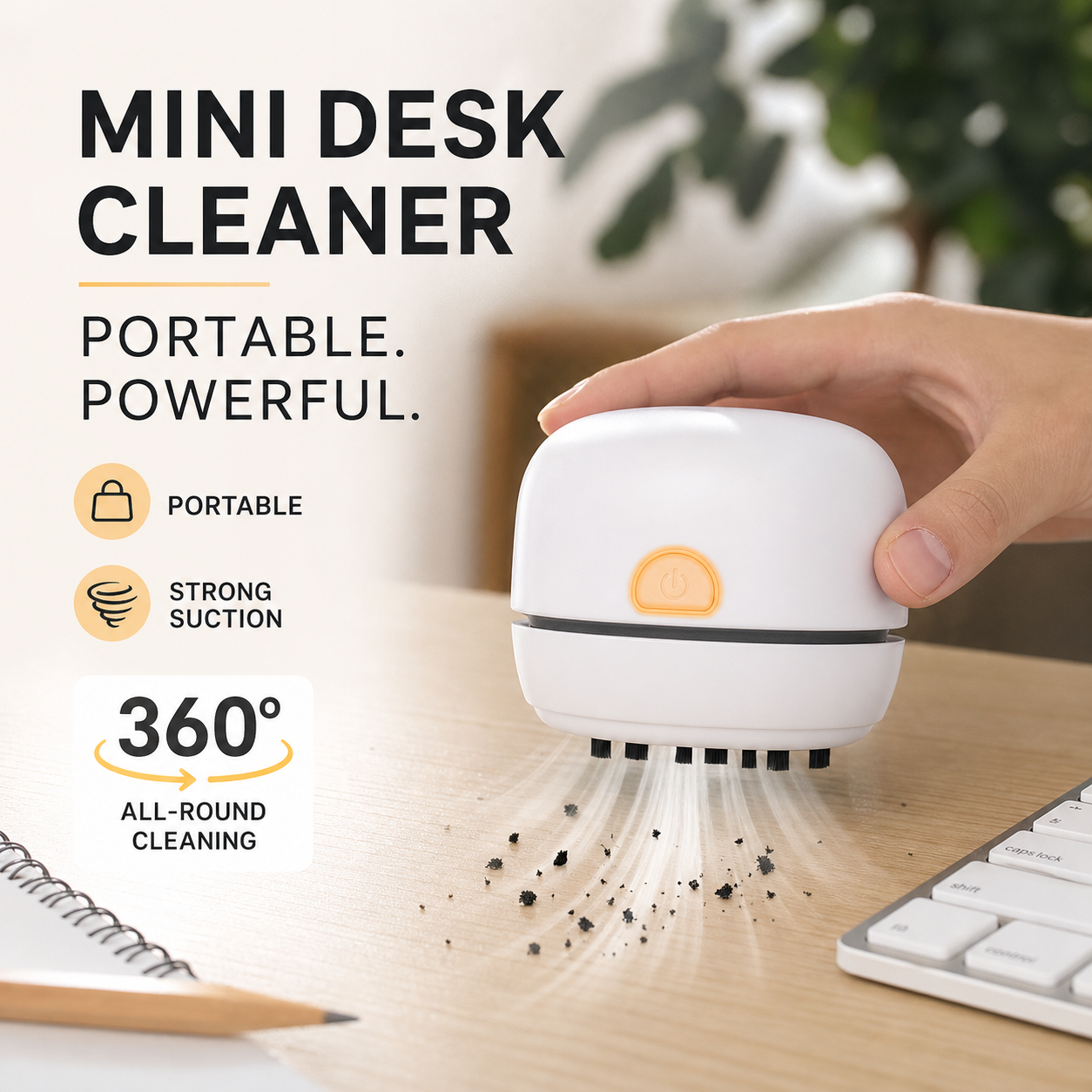 Mini aspiradora portátil de escritorio