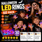 🎁Anillo Luminoso LED para Halloween 😍 Set de 30 Unidades