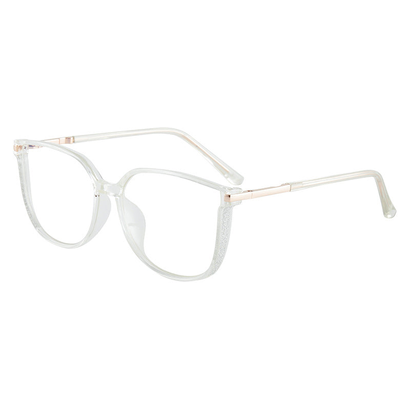 Gafas antirrayos HD con montura grande de moda para mujer