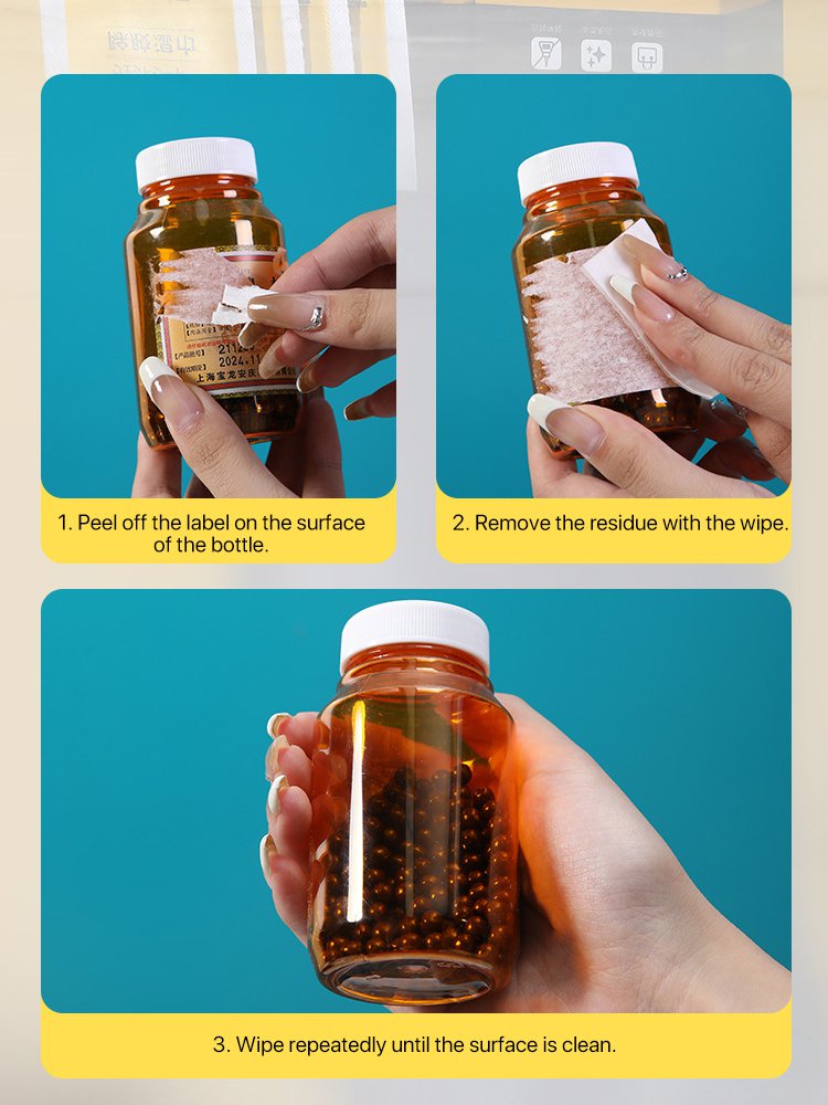Toallitas Multiusos para Eliminar Etiquetas y Pegatinas