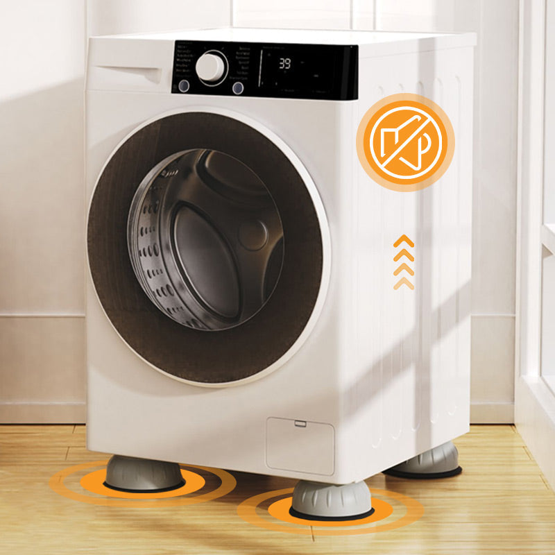 🧺🔇 Soporte Antivibraciones para Lavadora con 4 Almohadillas de Goma ✨ 🛡️ Reduce vibraciones y ruido | 🧼 Protege el piso | ⚙️ Alta resistencia y estabilidad | 🏠 Hogar más silencioso