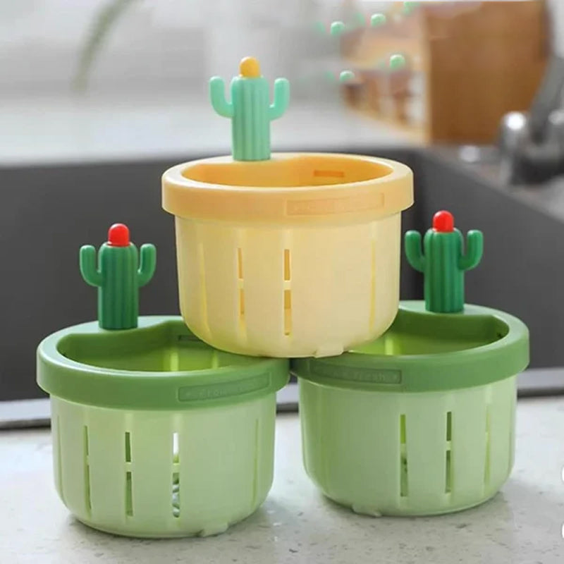 Simpático cactus para el desagüe del fregadero