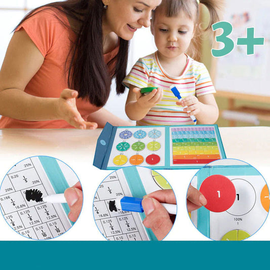🏆ÚLTIMO DÍA DE REBAJAS 50 % DE DESCUENTO💖Tablero de Aprendizaje de Fracciones Magnético para Niños