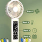LED Eye-Care Table Lamp with Built-In Fan and Clock