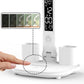 LED Eye-Care Table Lamp with Built-In Fan and Clock