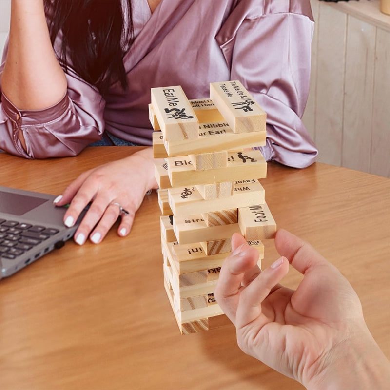 Couples Tumbling Block Tower Game for Date Night