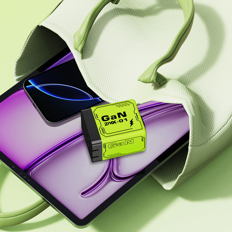 Adaptador de carga rápida con cable y conector tipo C retráctil