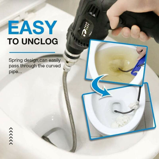 🚽 Resorte desatascador eléctrico de tuberías – Gran potencia, cable flexible y fácil de usar 🛠️