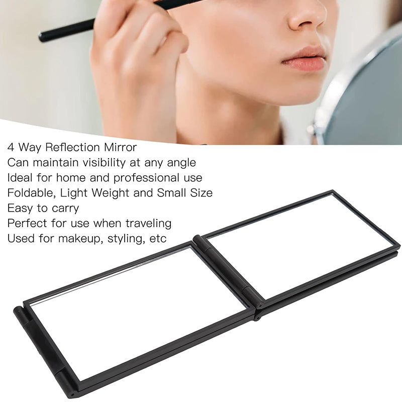 Espejo Plegable de Múltiples Ángulos para Cortes de Cabello - Vista de la Parte Posterior de la Cabeza Disponible