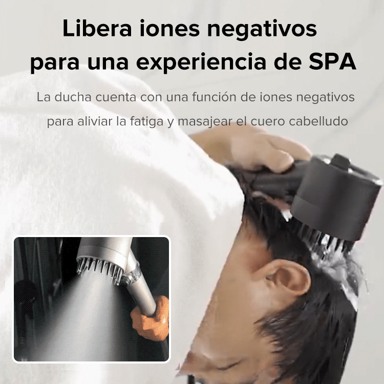 🚿Cabezal de ducha multifuncional de ajuste con un botón y masaje alemán