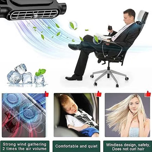 Ventilador de refrigeración para el reposacabezas del coche con conexión USB y 3 velocidades