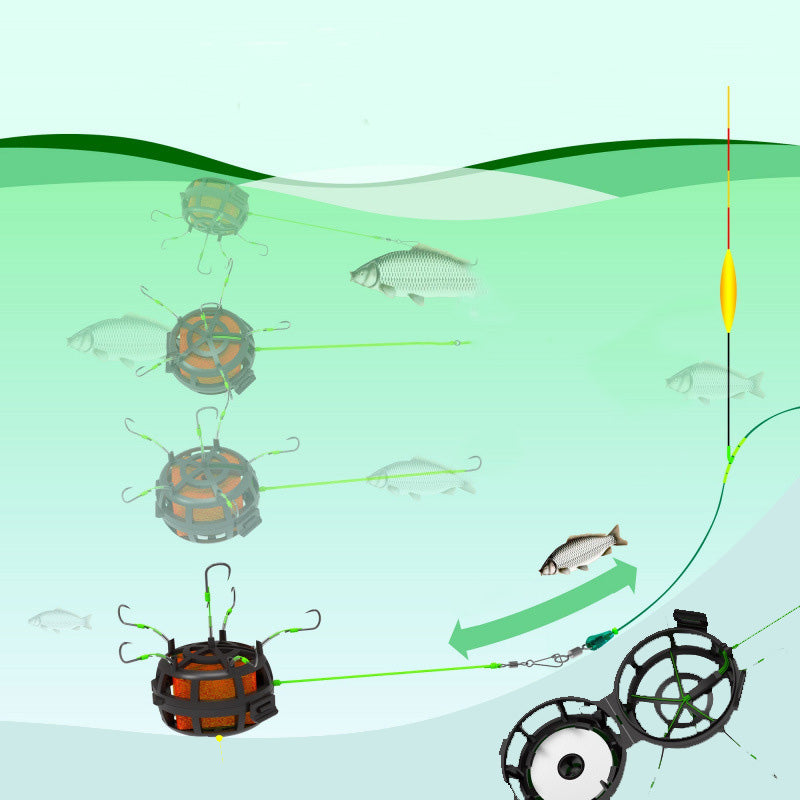 🔥2025 Hot Sale🔥360° Anzuelo de Pesca con Jaula de Cebo Flotante(50% OFF)