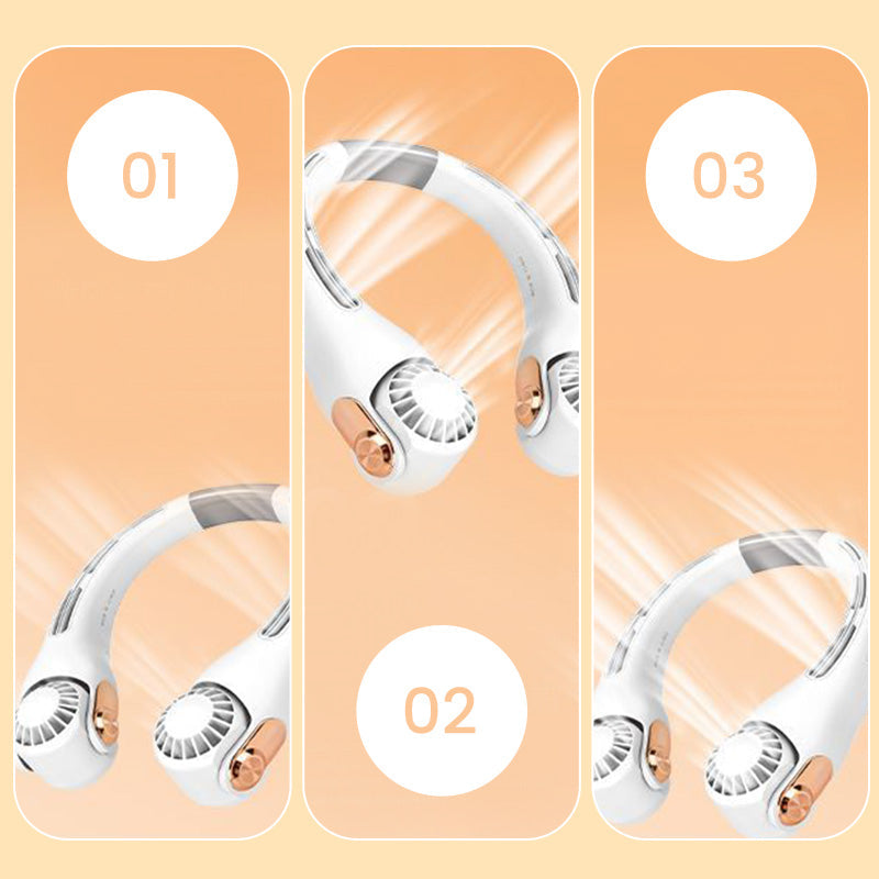 ❄️ Ventilador Aire Acondicionado para el Cuello – refrigeración personal ultrasilenciosa para el verano