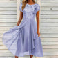 🎀 Vestido elegante de cuello redondo para mujer 🌸 Vestido básico para look femenino delicado