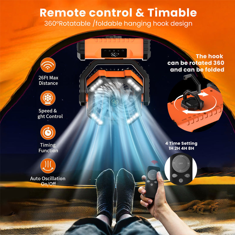 Ventilador oscilante portátil con mando a distancia