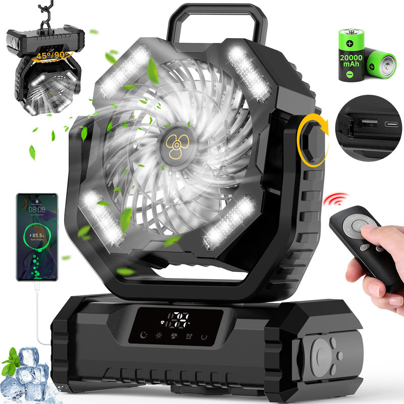 Ventilador oscilante portátil con mando a distancia