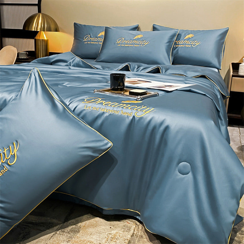 ✨Nuevo juego de ropa de cama de cuatro piezas, lavable y fresco, modelo 2026👑