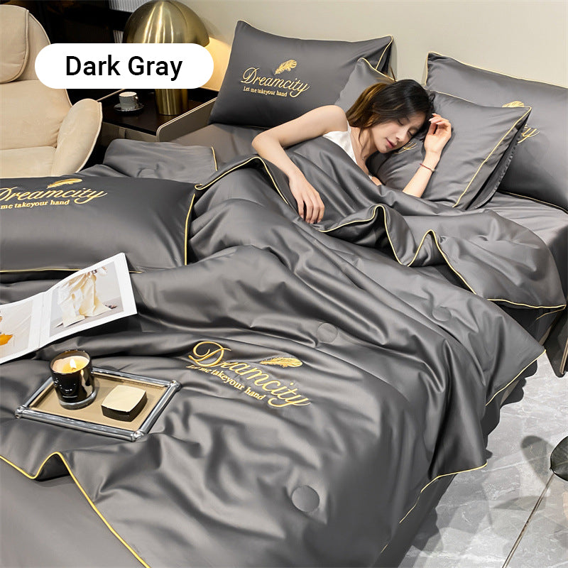 ✨Nuevo juego de ropa de cama de cuatro piezas, lavable y fresco, modelo 2026👑
