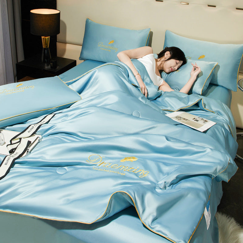✨Nuevo juego de ropa de cama de cuatro piezas, lavable y fresco, modelo 2026👑
