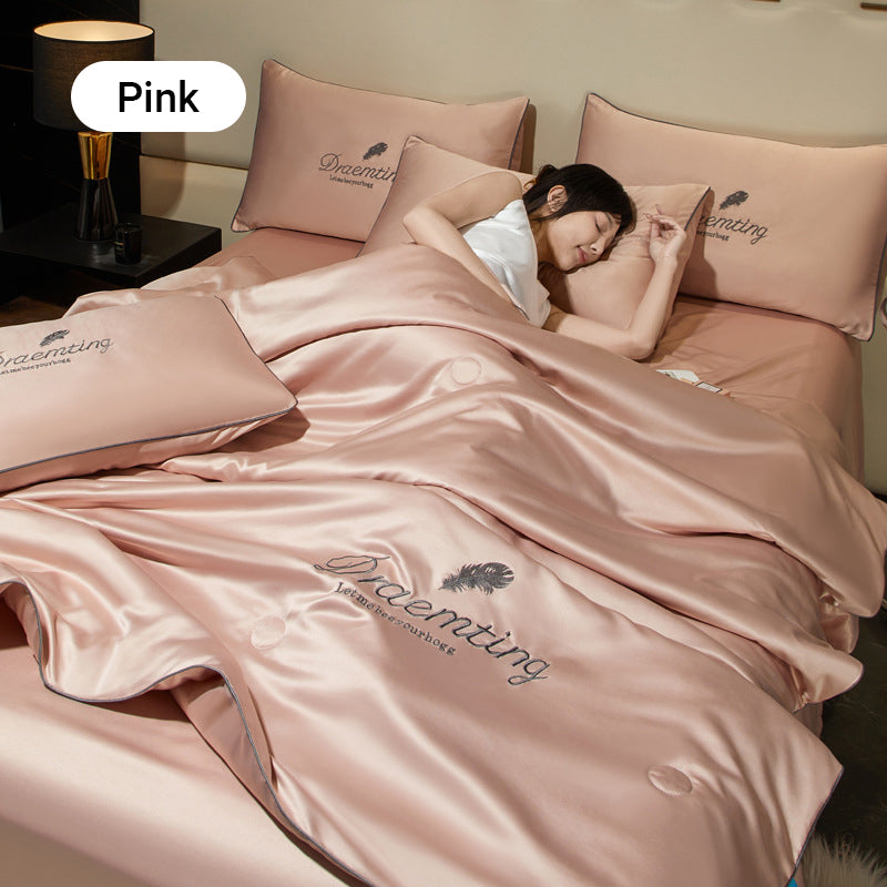 ✨Nuevo juego de ropa de cama de cuatro piezas, lavable y fresco, modelo 2026👑