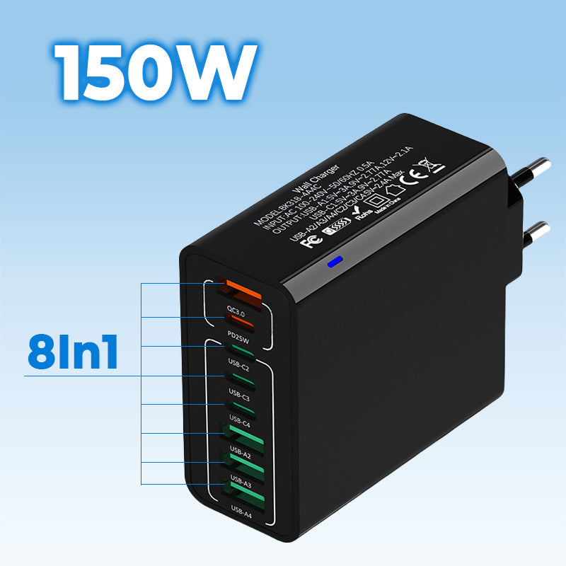 ⚡🔋 Cargador Rápido 150W Multi-Puertos