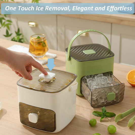 🔥¡Nueva oferta relámpago!❤️‍🔥 Máquina de Hielo Portátil con Tapa y Caja de Almacenamiento
