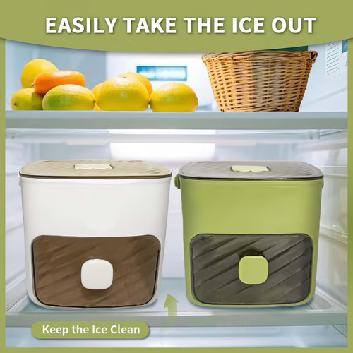 🔥¡Nueva oferta relámpago!❤️‍🔥 Máquina de Hielo Portátil con Tapa y Caja de Almacenamiento