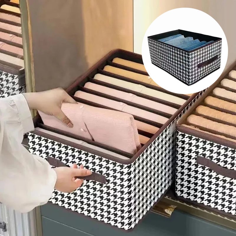 👖 ¡ÚLTIMO DÍA - COMPRA 2 LLEVA 3! ✨ Organizador de Jeans Plegable para Armario - Ahorra Espacio con Divisores Ajustables y Panel Transparente 🏠✨