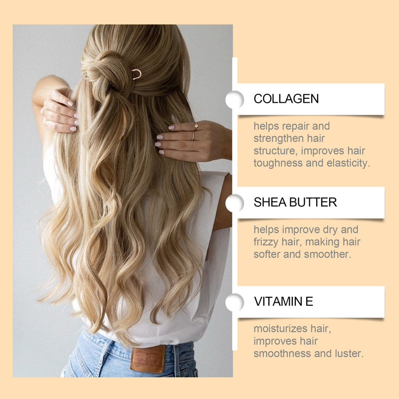 Mascarilla capilar de colágeno para cabello seco y dañad