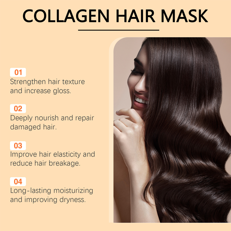 Mascarilla capilar de colágeno para cabello seco y dañad
